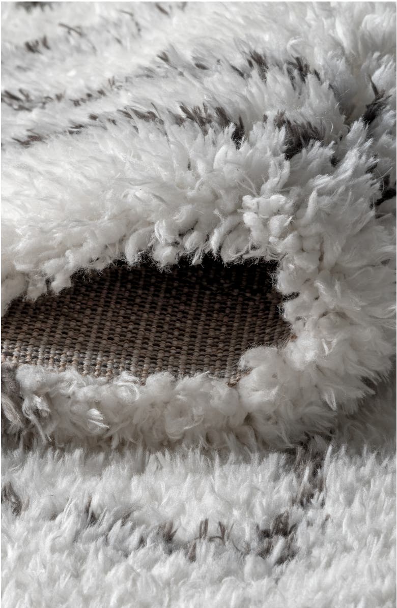 JONATHAN Y Beni Moroccan Style Diamond Shag Area Rug, Alternate, color, Ivory/Dark Gray