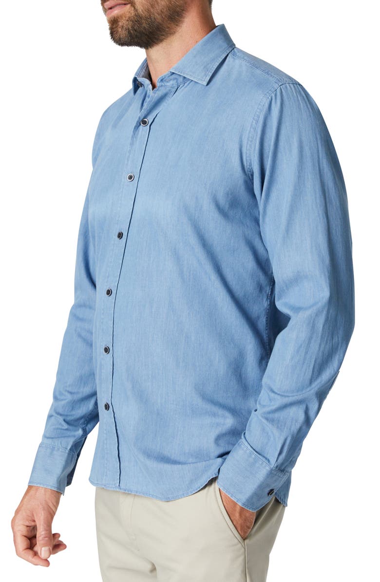 34 Heritage Denim Button-Up Shirt, Alternate, color, Light Denim