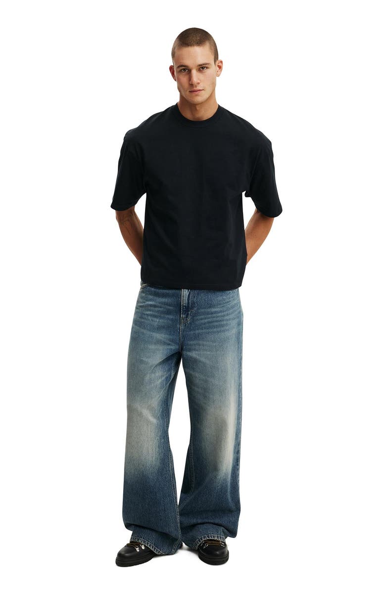 Cotton On Men's Cropped Fit T-Shirt, Alternate, color, Black