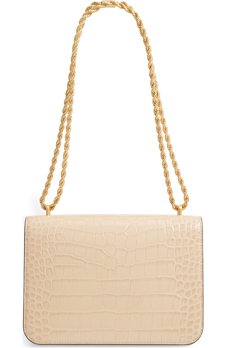 Tory Burch Eleanor Croc Embossed Leather Convertible Shoulder Bag, Alternate, color,