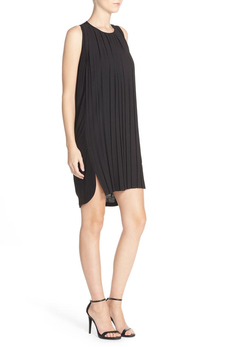 French Connection 'Polly' Pleated Sleeveless Shift Dress, Alternate, color, 
