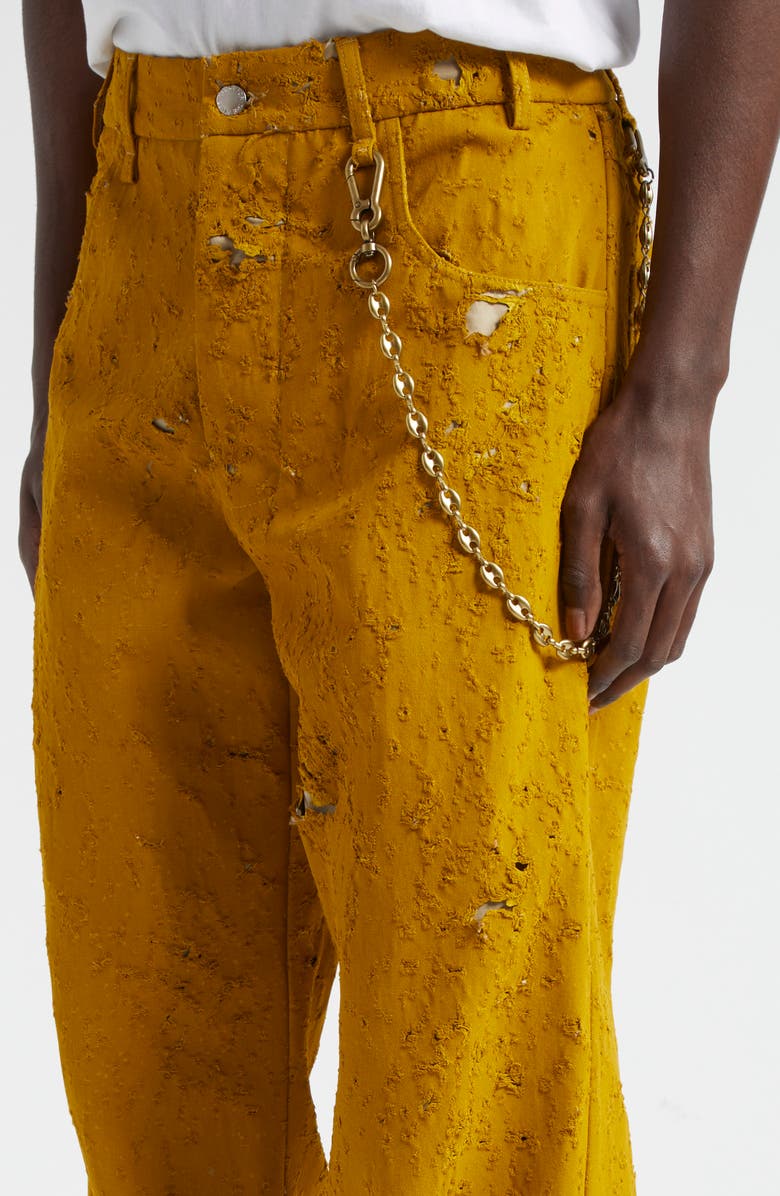 SONG FOR THE MUTE Bullet Hole Denim Work Pants, Alternate, color, 