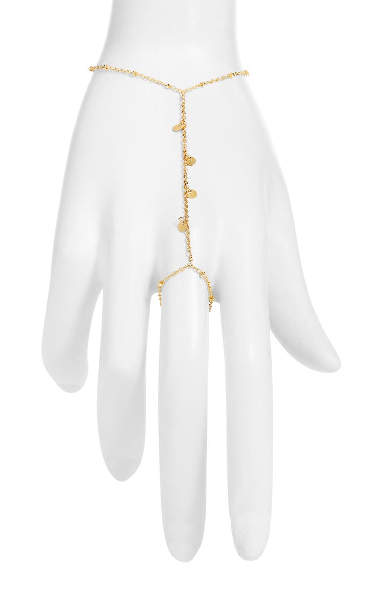 VIDAKUSH Disc Hand Chain, Main, color, Gold