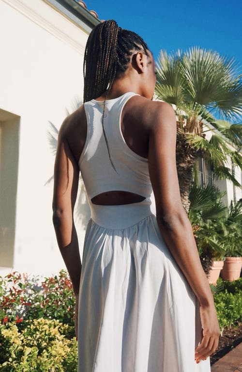Zella Effortless Cutout Back Hybrid Dress In Navy Sapphire