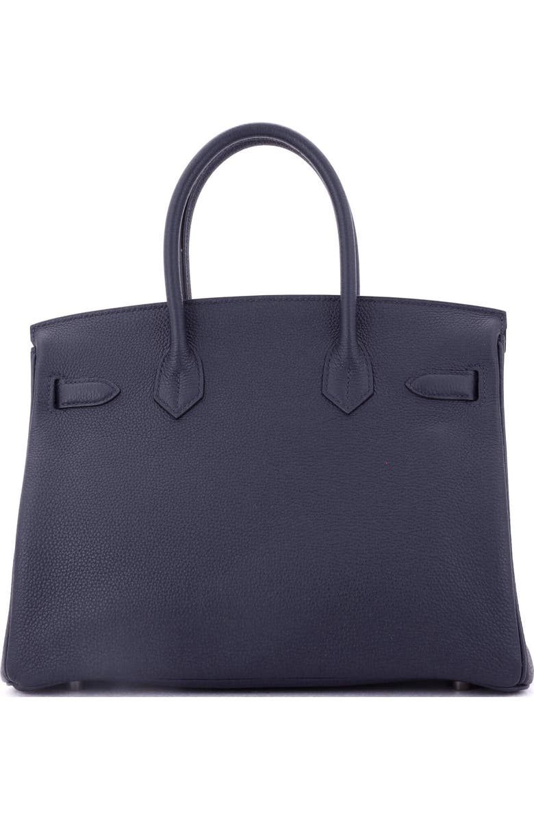 Pre-Owned Hermes Birkin Handbag Blue Togo with Palladium Hardware 30, Alternate, color, Bleu Nuit