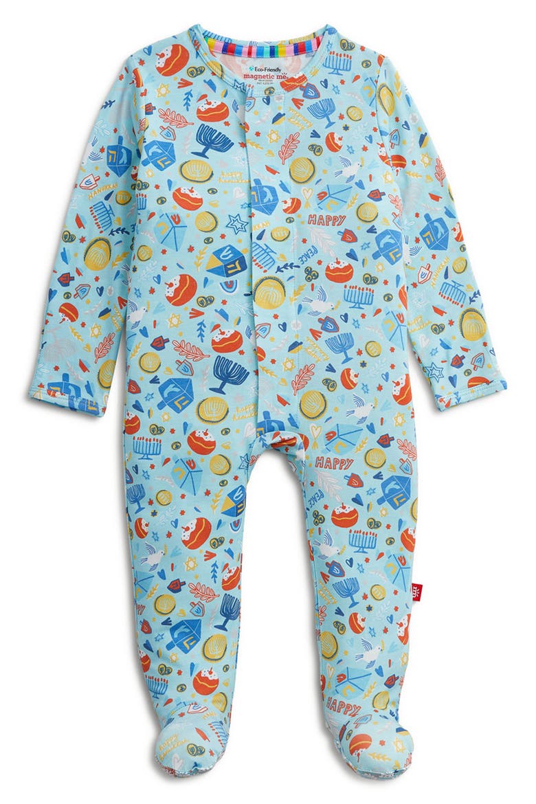 Kids' Latke Fun Modal Footie Pajamas, Alternate, color, LTKFN