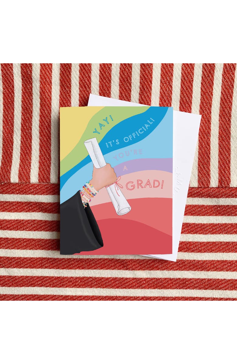 Ramus & Co Graduation Greeting Card Pack Sets (3 ct) It's Official Rainbow Grad, Alternate, color, Multi-Pack