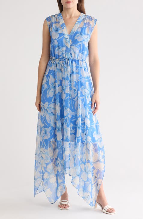 Handkerchief Hem Midi Dress