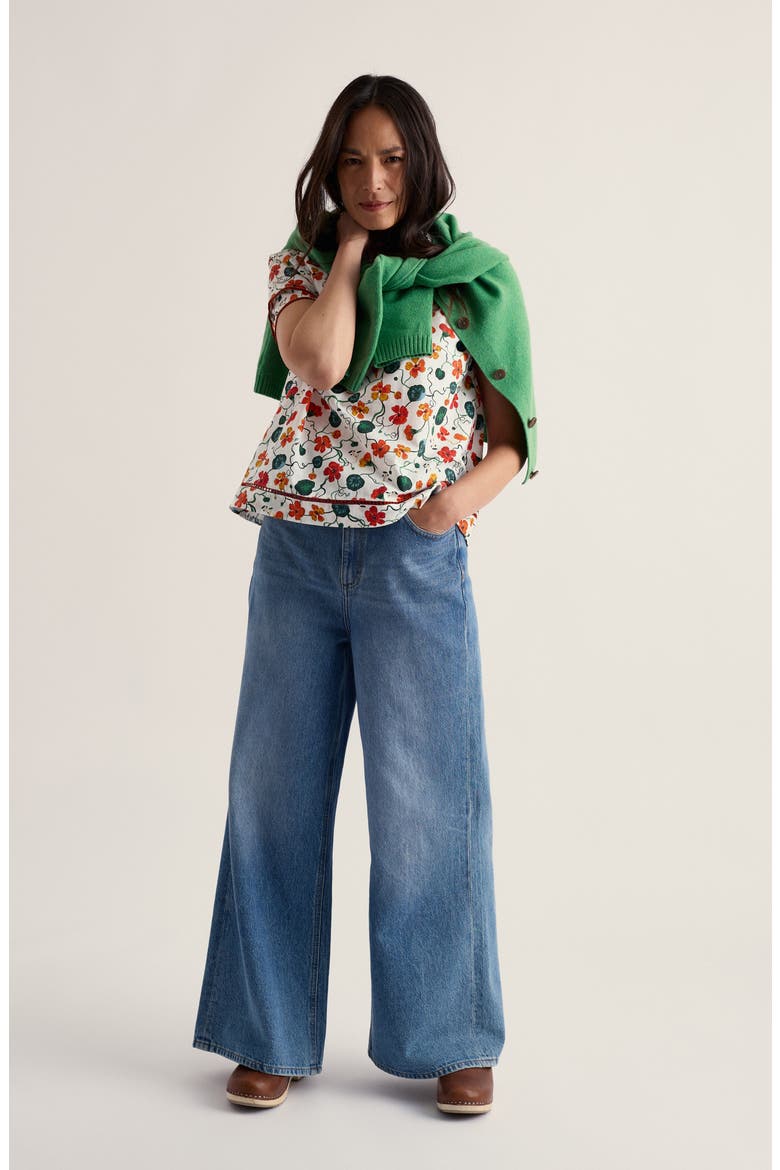 Wild Lily Organic Cotton Top, Alternate, color, NASTURTIUM PRESS CHALK