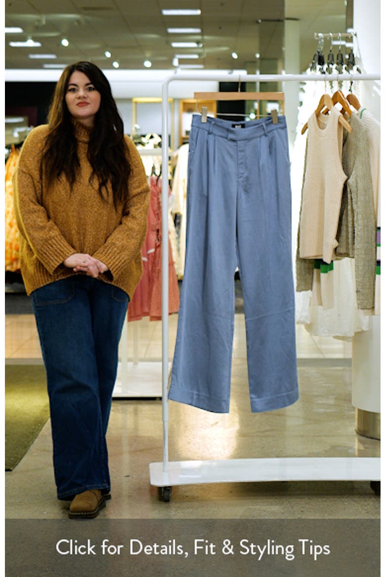 Elyana High Waist Satin Trousers video