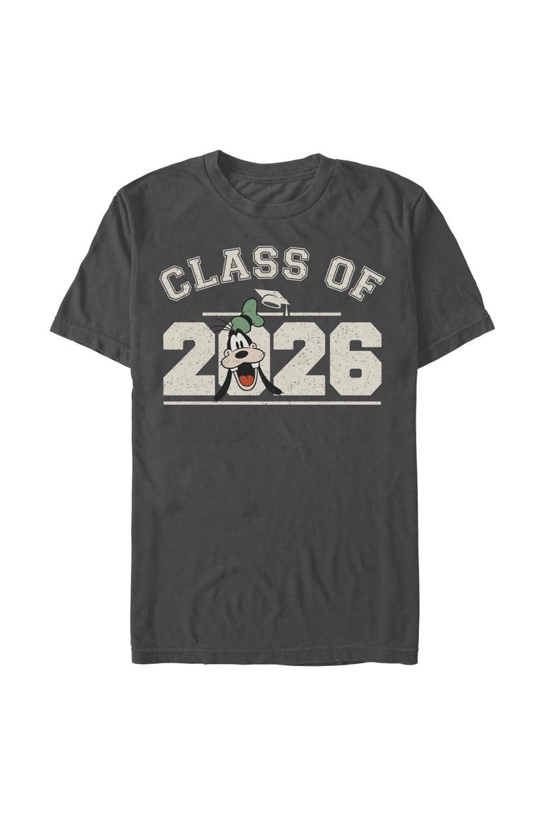 Men's Mickey & Friends Goofy Class of 2026  Graphic T-Shirt, Main, color, Charcoal