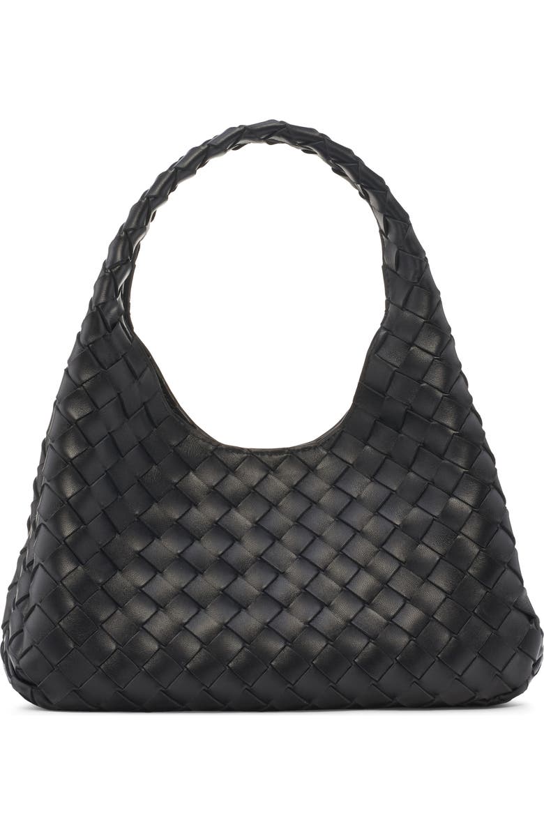 Bottega Veneta Small Campana Intrecciato Leather Shoulder Bag, Alternate, color, Black-Brass