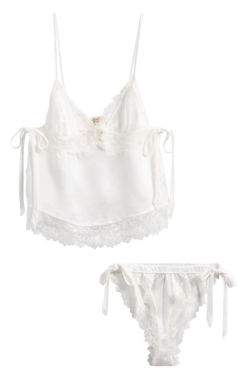 Free People First Blush Camisole & Panty Set In Star White