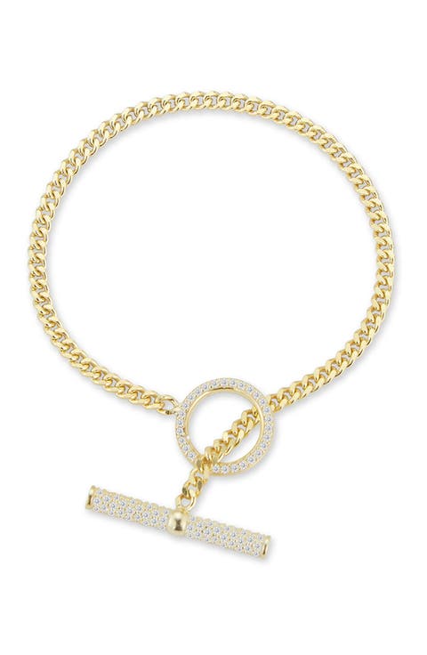 Cubic Zirconia Toggle Bracelet