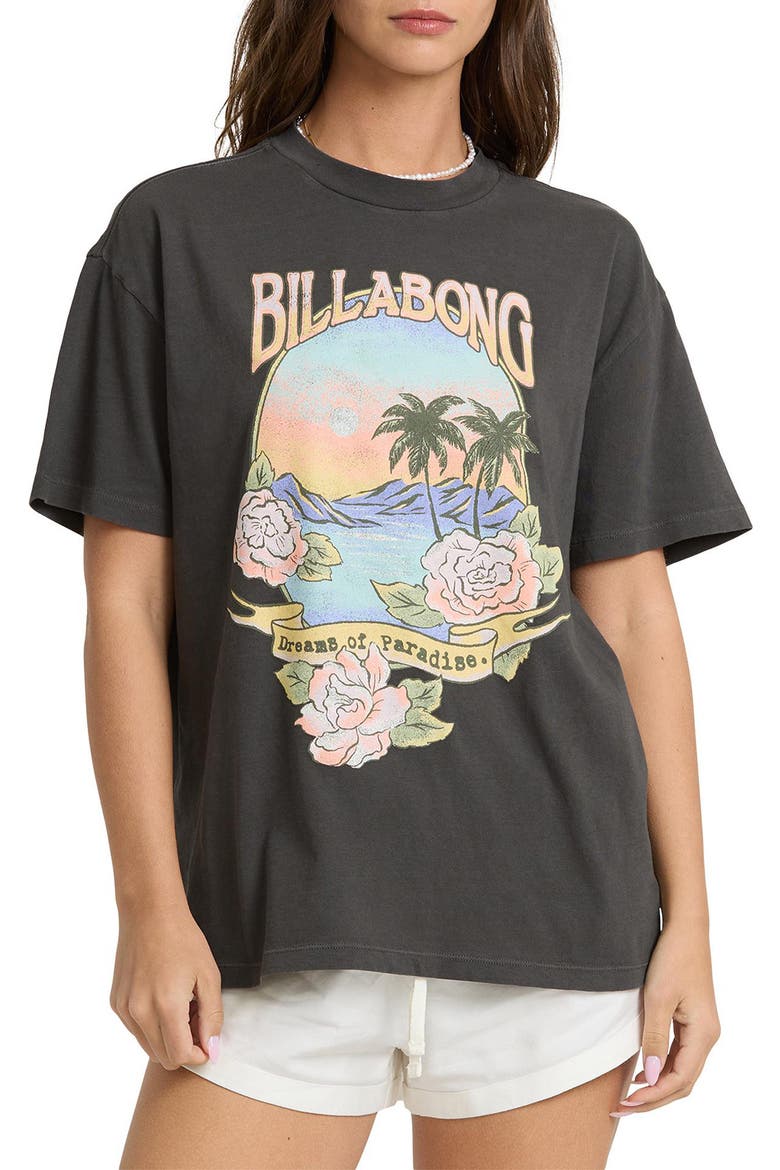 Dreamy Memories Graphic T-Shirt, Main, color, OFF BLACK
