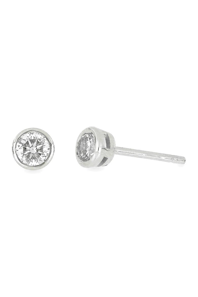 Bezel Diamond Stud Earrings - 0.33 ctw. (Nordstrom Exclusive), Main, color, 14K WHITE GOLD