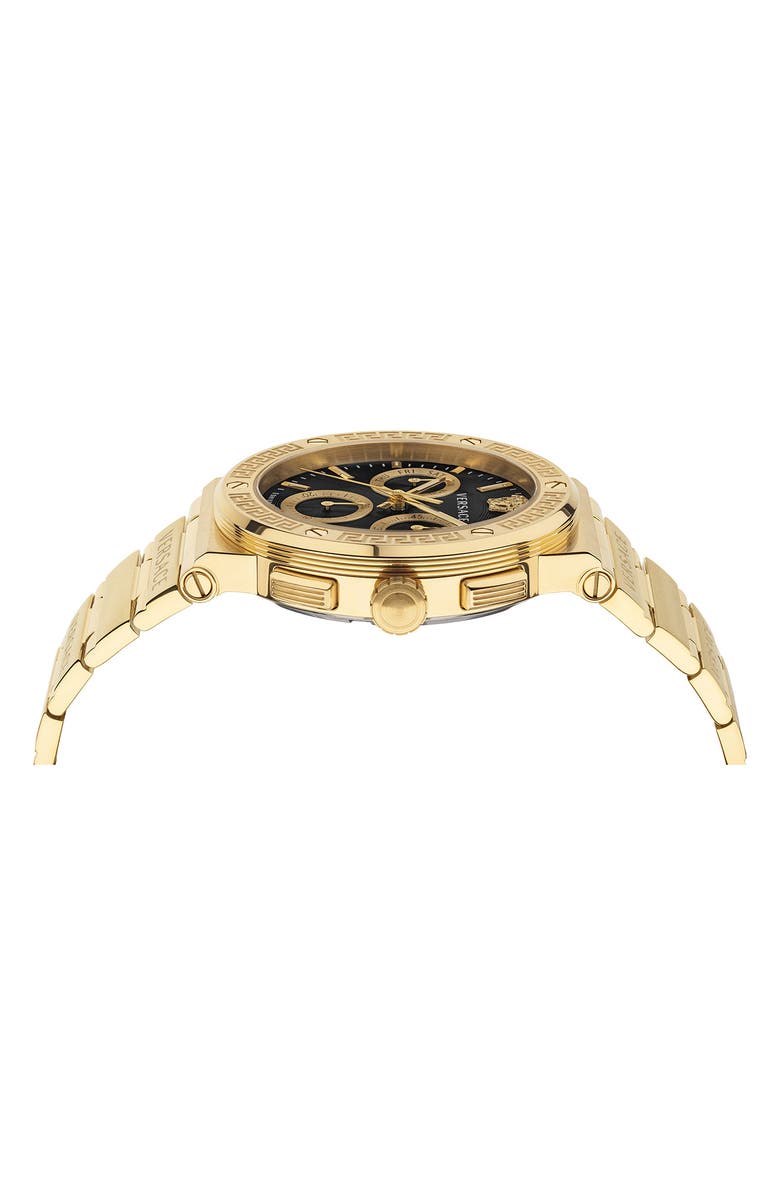 Versace Greca Chronograph Bracelet Watch, 43mm, Alternate, color, 