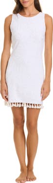 BLEU by Rod Beattie Tassel Hem Cover-Up A-Line Dress