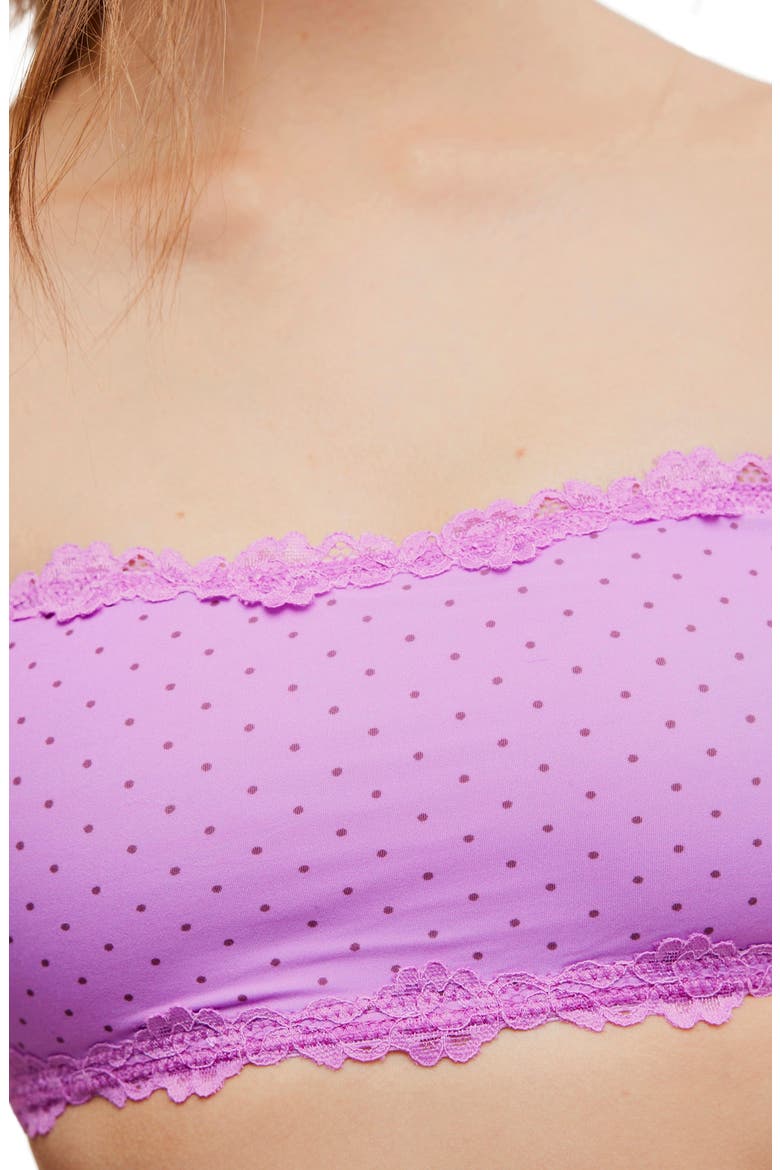 Charlie Bandeau Bra, Alternate, color, PURPLE DOT