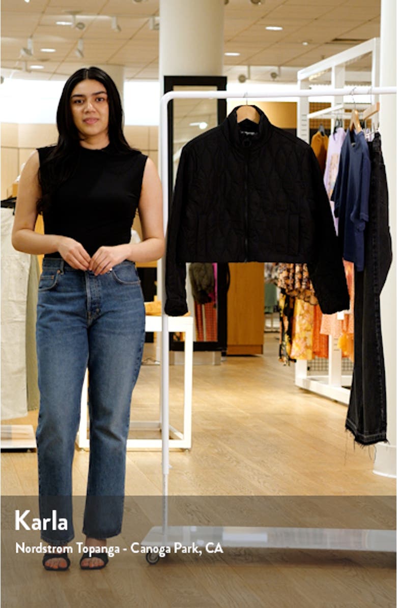 Leah Quilted Stand Collar Jacket, sales video thumbnail