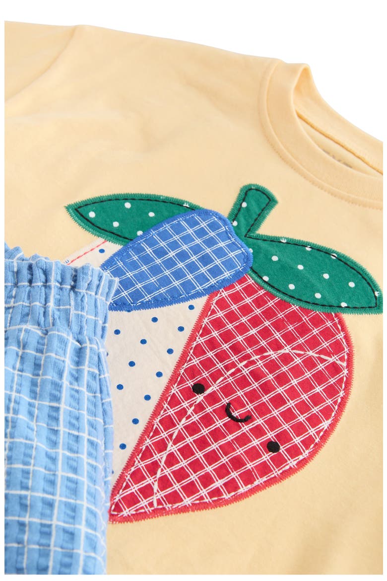 Kids' Strawberry Graphic T-Shirt & Shorts Set, Alternate, color, YELLOW