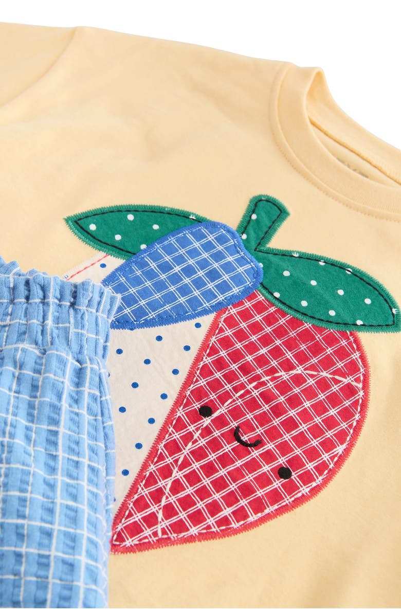 NEXT Kids' Strawberry Graphic T-Shirt & Shorts Set, Alternate, color, Yellow