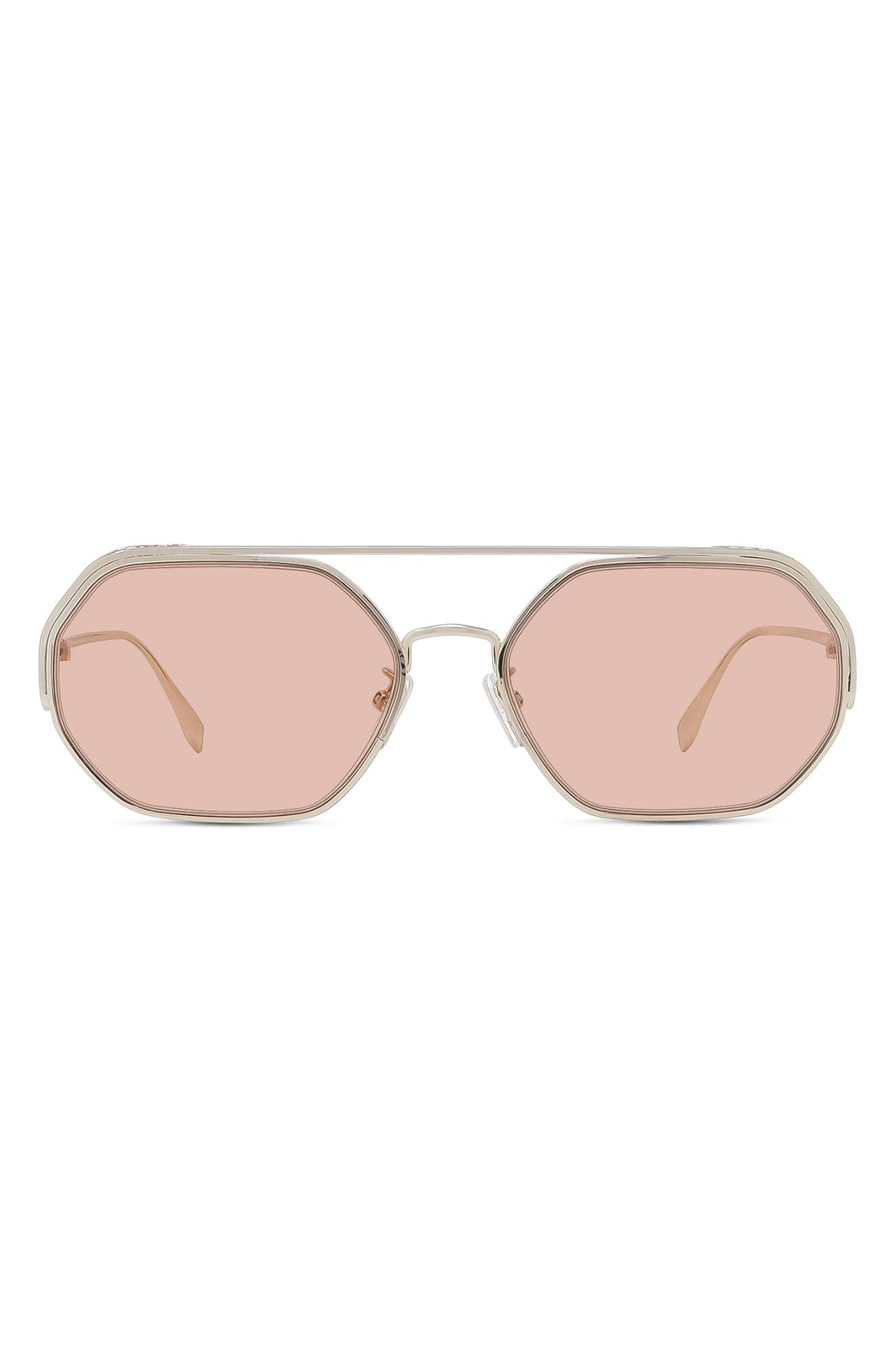 Fendi 'Fendi O'Lock 57mm Geometric Sunglasses