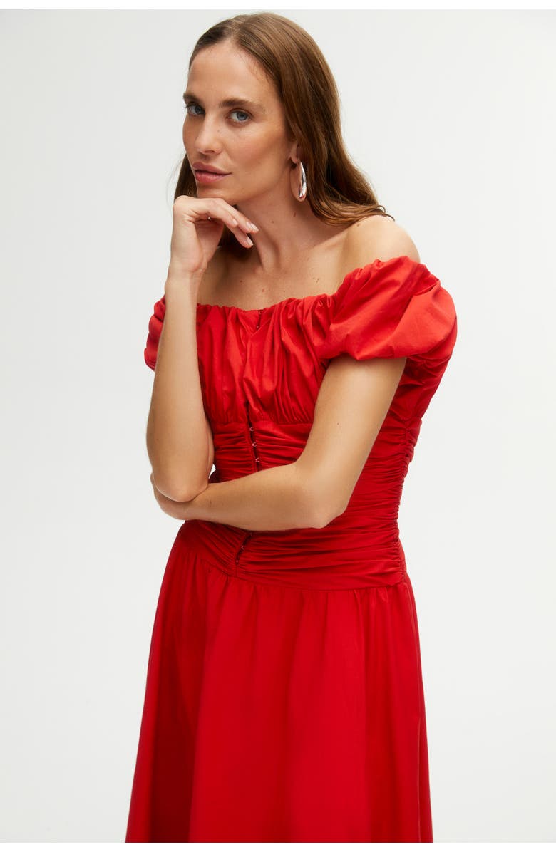 Nocturne Drape Midi Dress, Alternate, color,