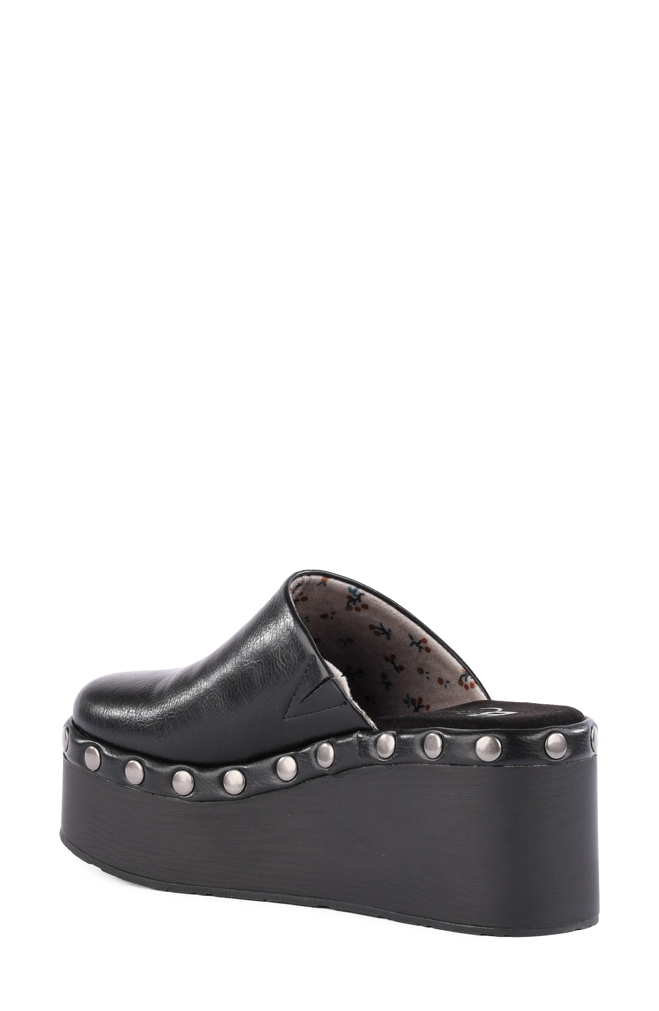 Just This Once Faux Leather Clog, Alternate, color, BLACK