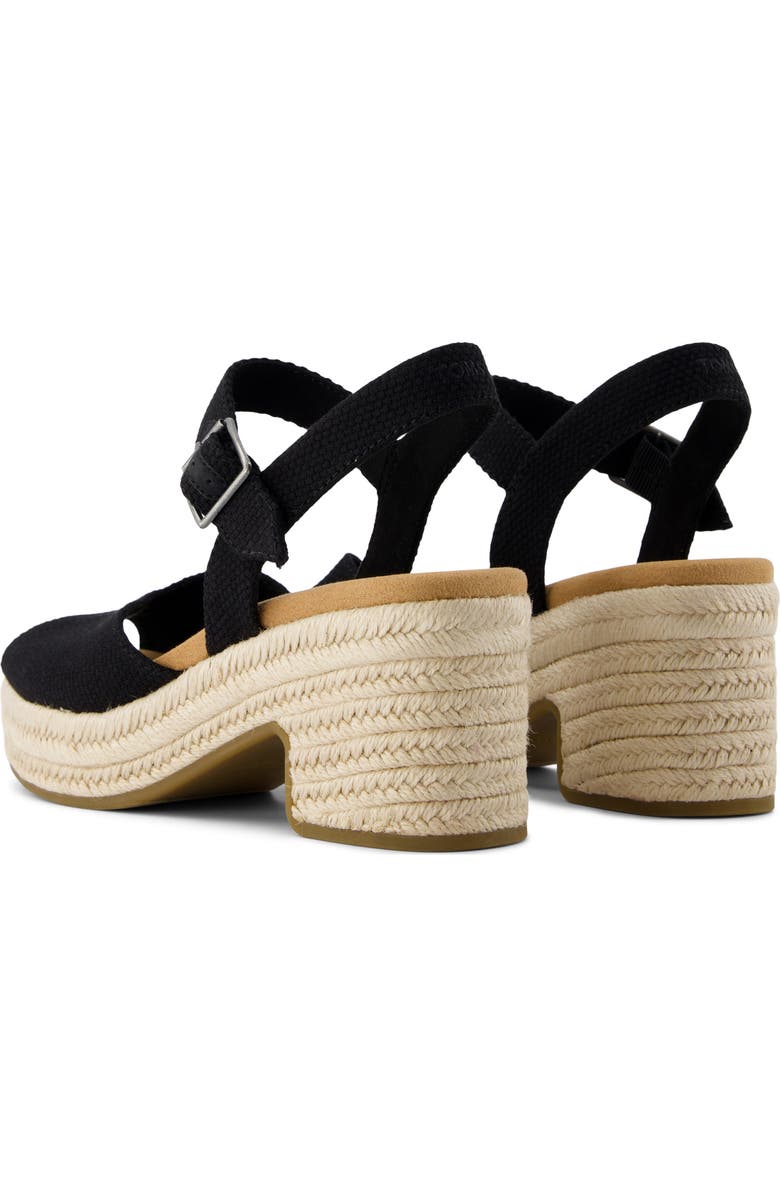 TOMS Isla Peep Toe Sandal, Alternate, color, Black