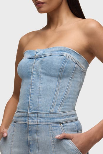 Strapless Wide Leg Jumpsuit
