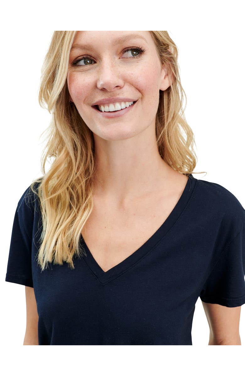 Splendid Kate V-Neck T-Shirt, Alternate, color, Navy