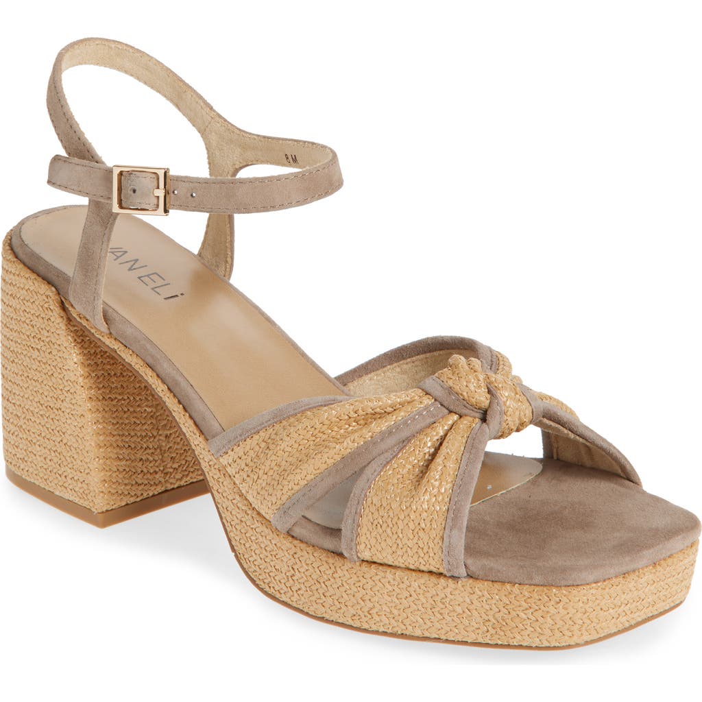 Vaneli Mina Platform Sandal In Natural/military