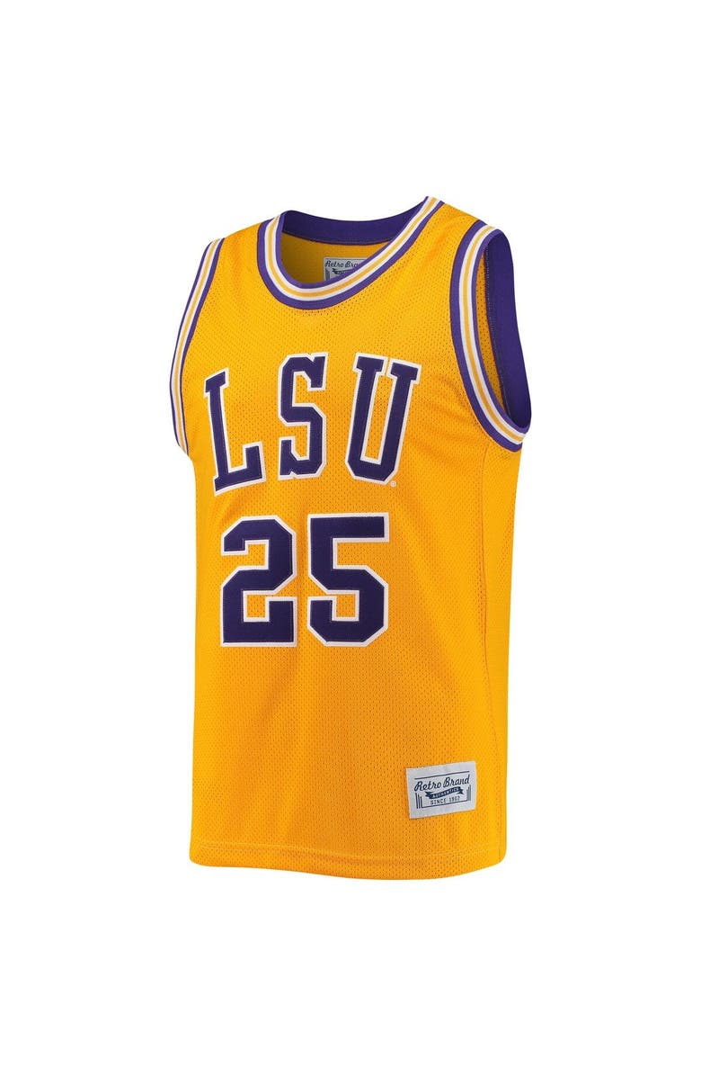 Retro Brand Men's Original Retro Brand Ben Simmons Gold LSU Tigers Commemorative Classic Basketball Jersey, Alternate, color, 