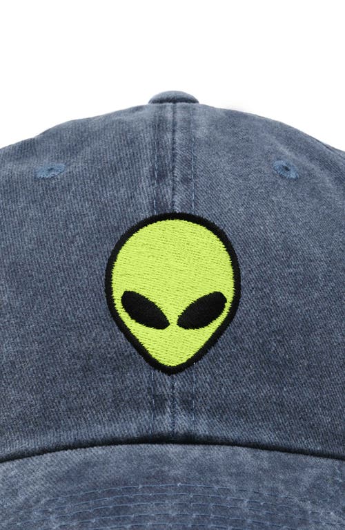 Dalix Alien Dad Cap In Washed Navy Blue