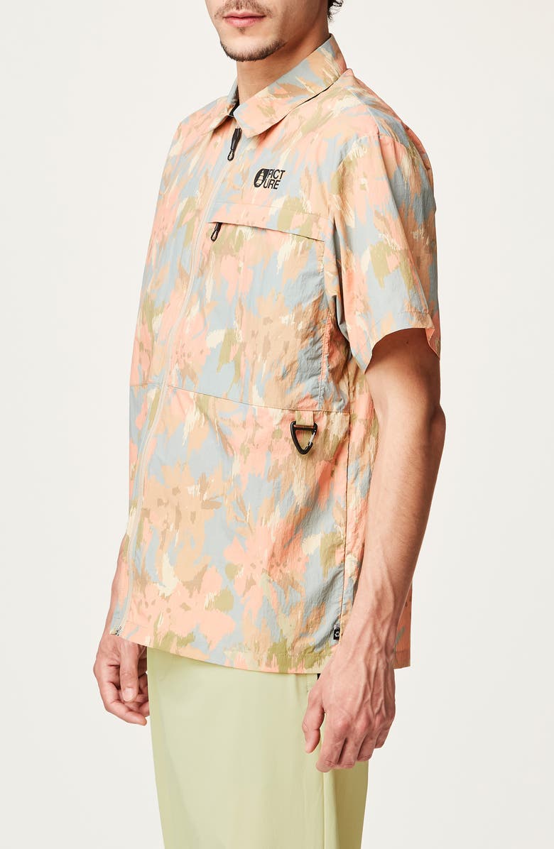 Picture Organic Clothing Sunnydia Water Repellent Zip Front Shirt, Alternate, color, 