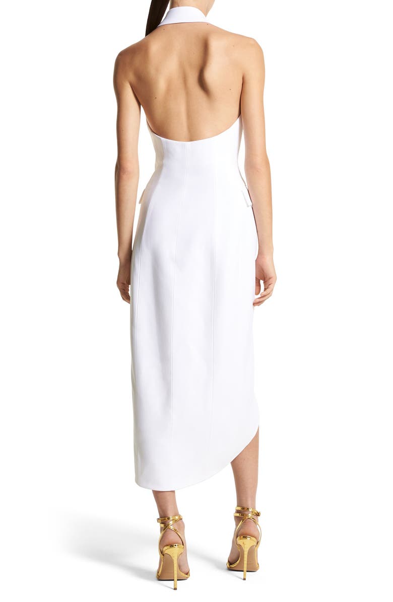 Michael Kors Collection Halter Neck Crepe Sabl Tuxedo Dress | Nordstrom