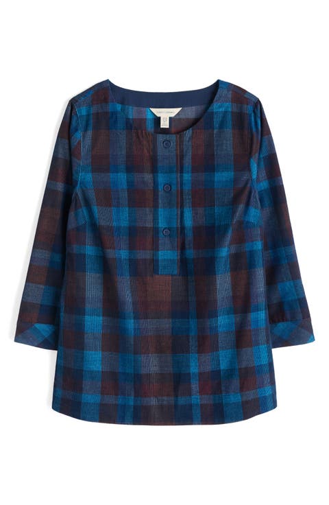 Tithonia Plaid Organic Cotton Corduroy Top