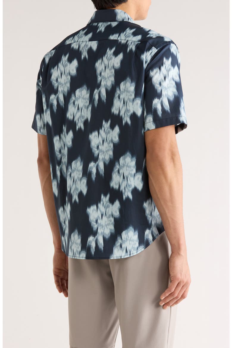 Blurred Roses Cotton Blend Button-Up Shirt, Alternate, color, STUDIO COMBO