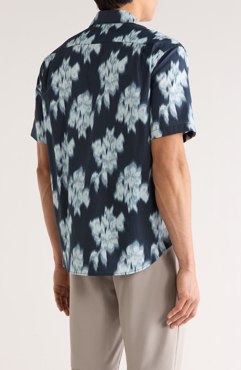 Vince Blurred Roses Cotton Blend Button-Up Shirt, Alternate, color, Studio Combo