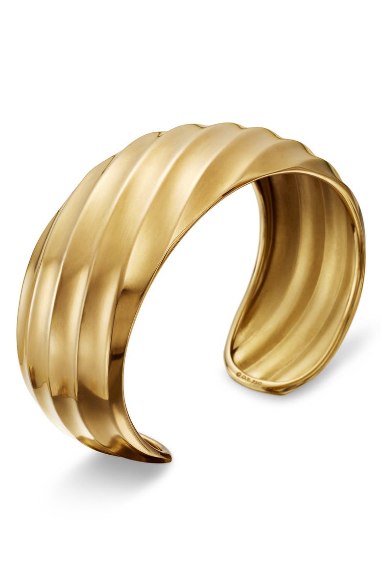 David Yurman Cable Edge<sup>™</sup> Cuff Bracelet in Recycled 18K Yellow Gold, Alternate, color, 18K Yellow Gold
