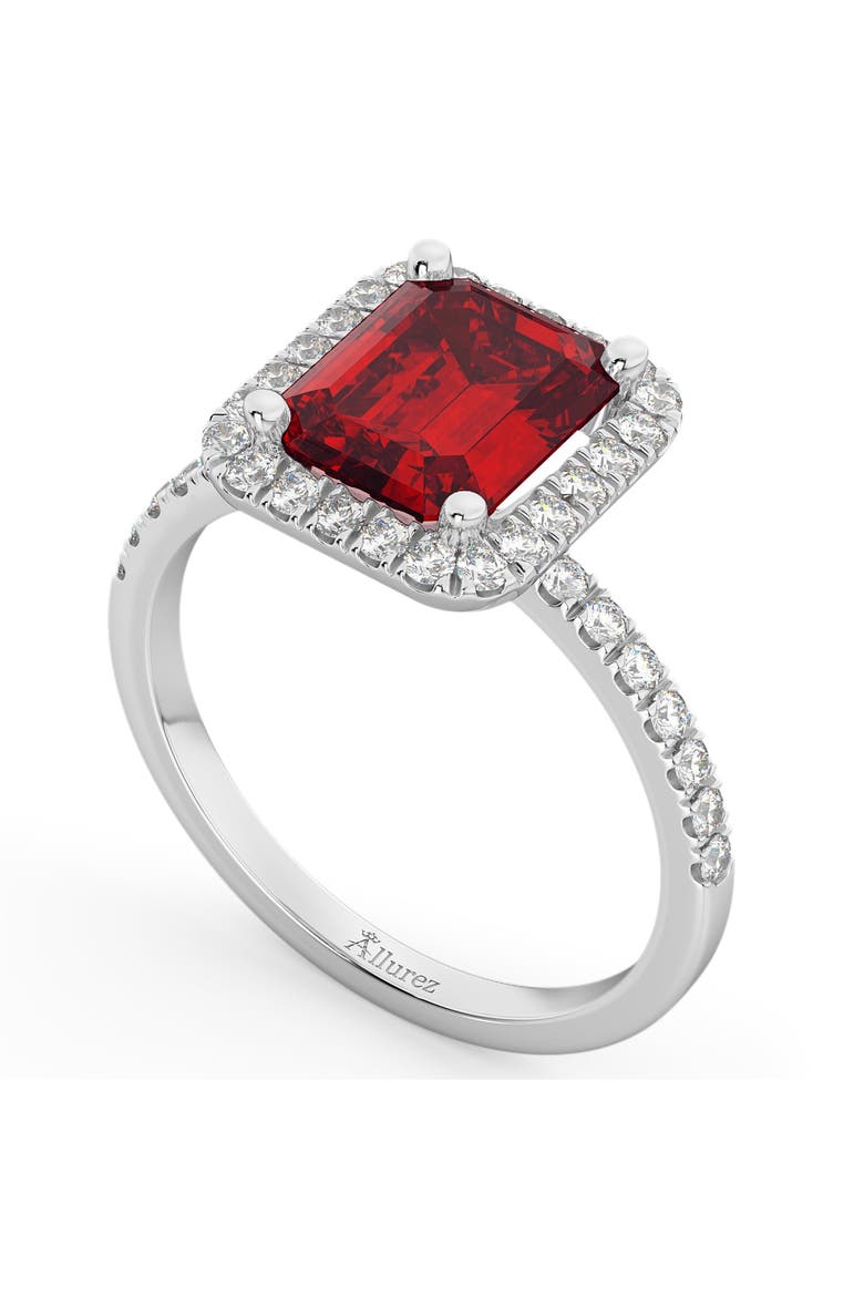 Ruby & Diamond Engagement Ring 14k, Alternate, color, 3.32ct/White Gold