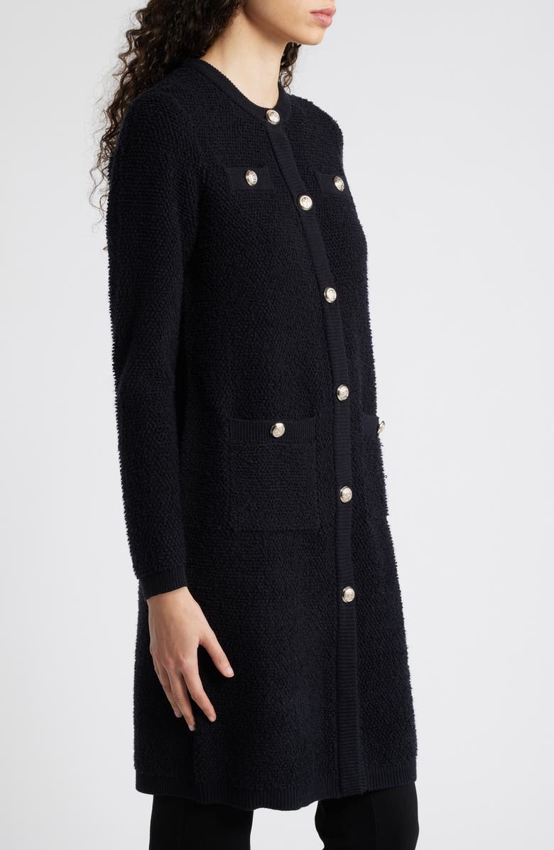 Anne Klein Long Bouclé Cardigan, Alternate, color, 