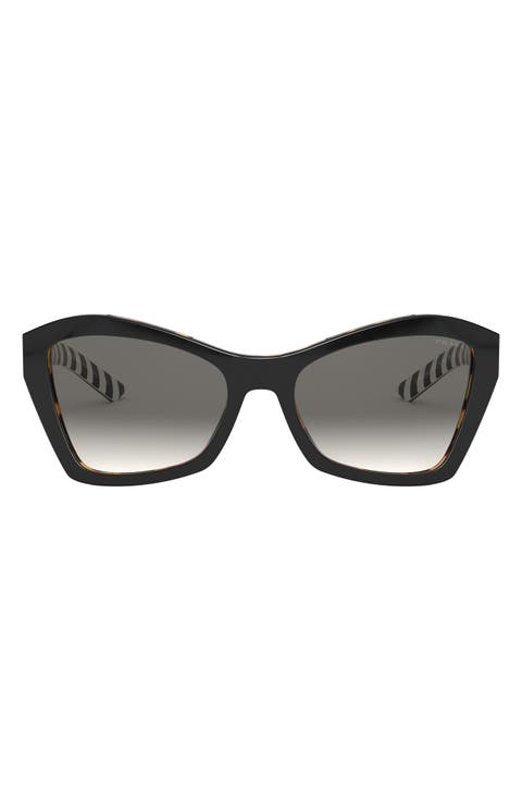 55mm Polarized Cat Eye Sunglasses