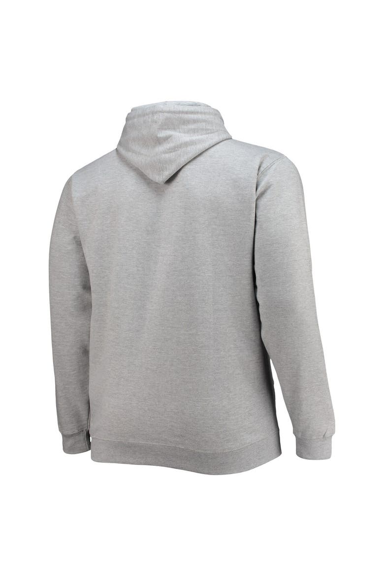 Men's Heathered Gray Memphis Grizzlies Big & Tall Heart & Soul Pullover Hoodie, Alternate, color, Heather Gray