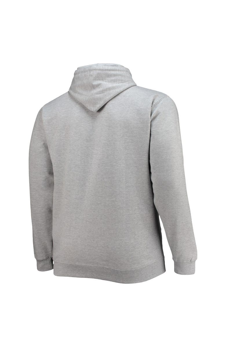 PROFILE Men's Heathered Gray Memphis Grizzlies Big & Tall Heart & Soul Pullover Hoodie, Alternate, color, Heather Gray