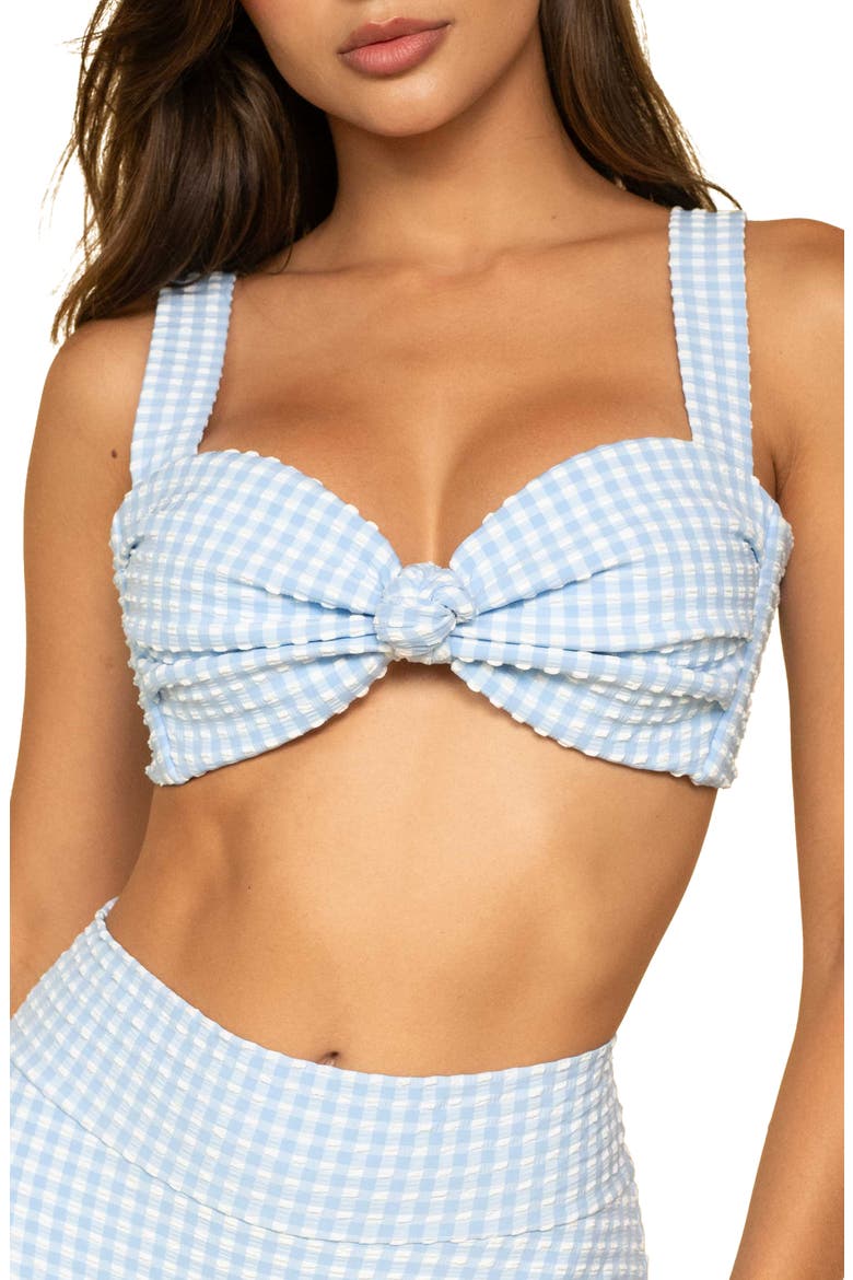 Hayden Bikini Top, Main, color, PERIWINKLE MICRO GINGHAM