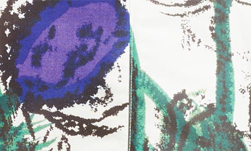 Wales Bonner Josephine Printed Cotton Sateen Midi Dress In Poppy Purple