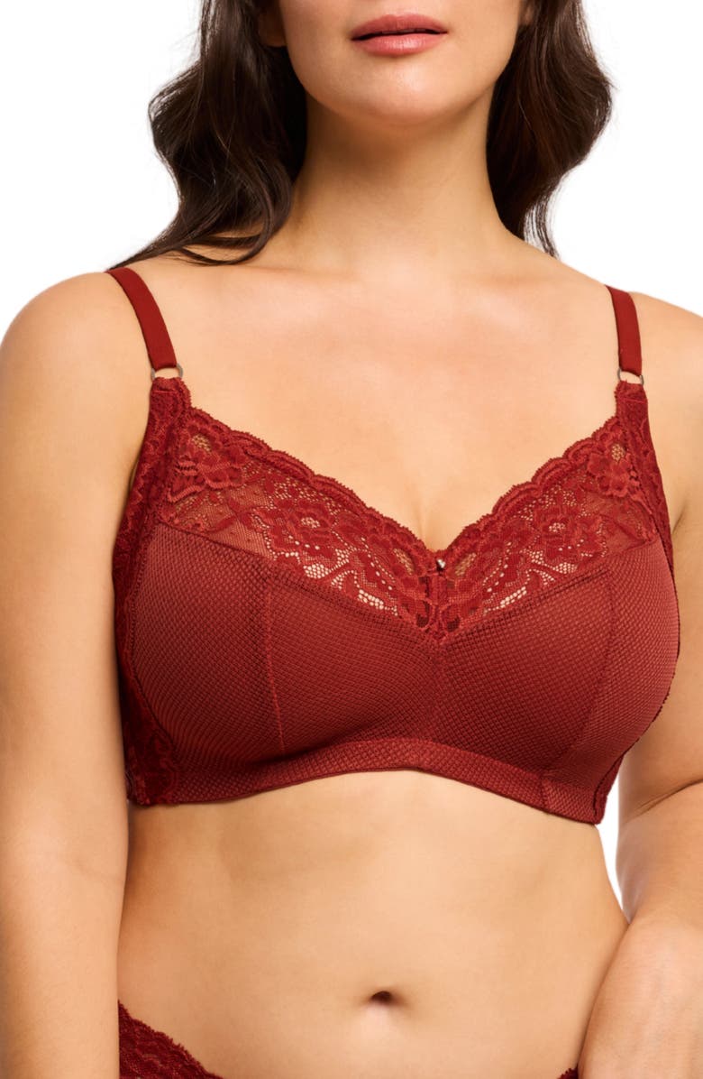 Montelle Intimates Ayla Wireless Bra, Alternate, color, Chili