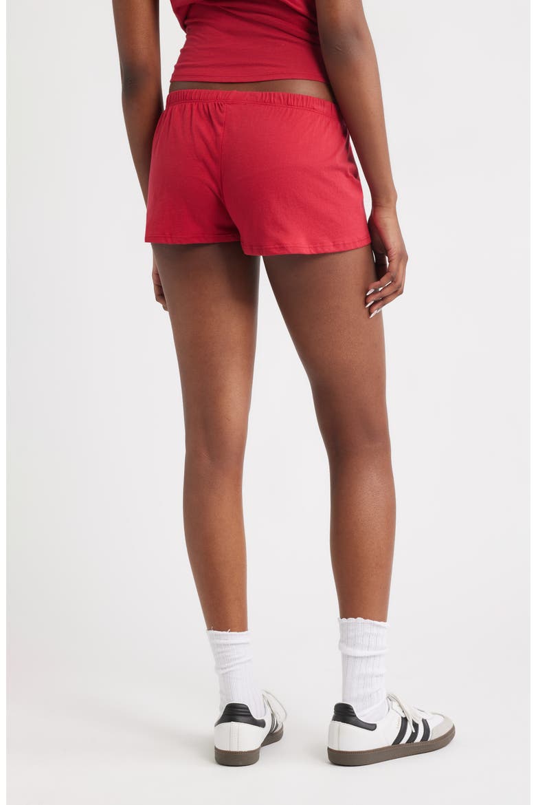 The Lucky Button Shorts, Alternate, color, RED